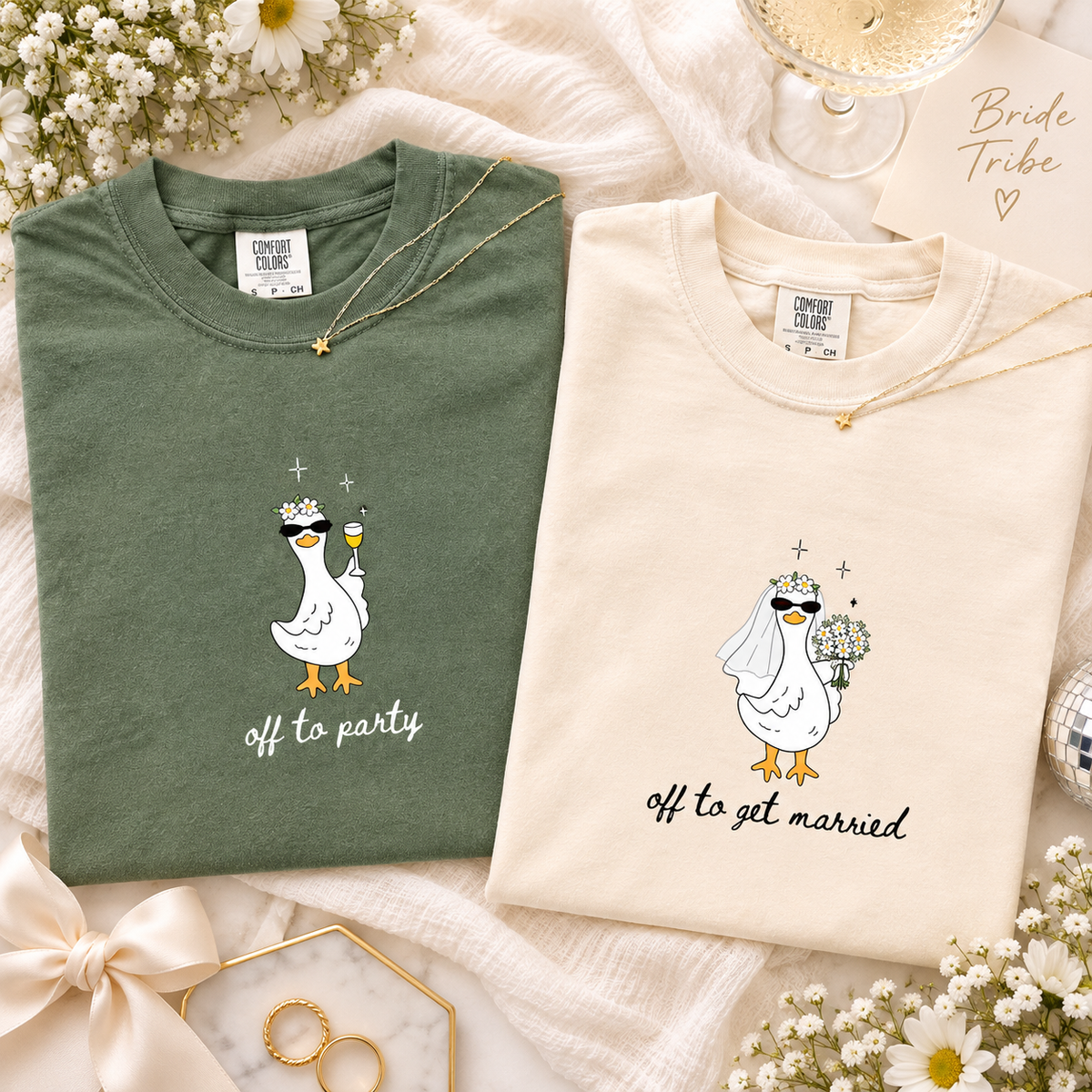 Funny Bride Squad Bachelorette Party Shirt, Off to Party Bridal Matching Shirt