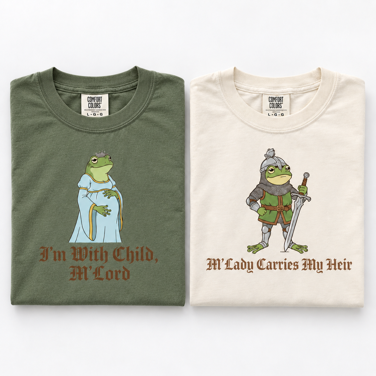 Funny Frog Pregnancy Shirt, New Mom Dad Gift,  Baby Shower Gift,Funny Baby Announcement T-Shirt,Matching We're Pregnant Shirts