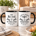 Let's Have Coffee Together Mug, Couples Coffee Set, Wedding Couple Mugs, Engagement Gift, Husband and Wife Coffee Mugs, Mr Mrs Gifts