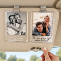 Personalized Couple Photo Car Visor Clip, Drive Safe I Love You, Anniversary Gift for Him, Gifts for Boyfriend, Husband, Drive Safe Gift