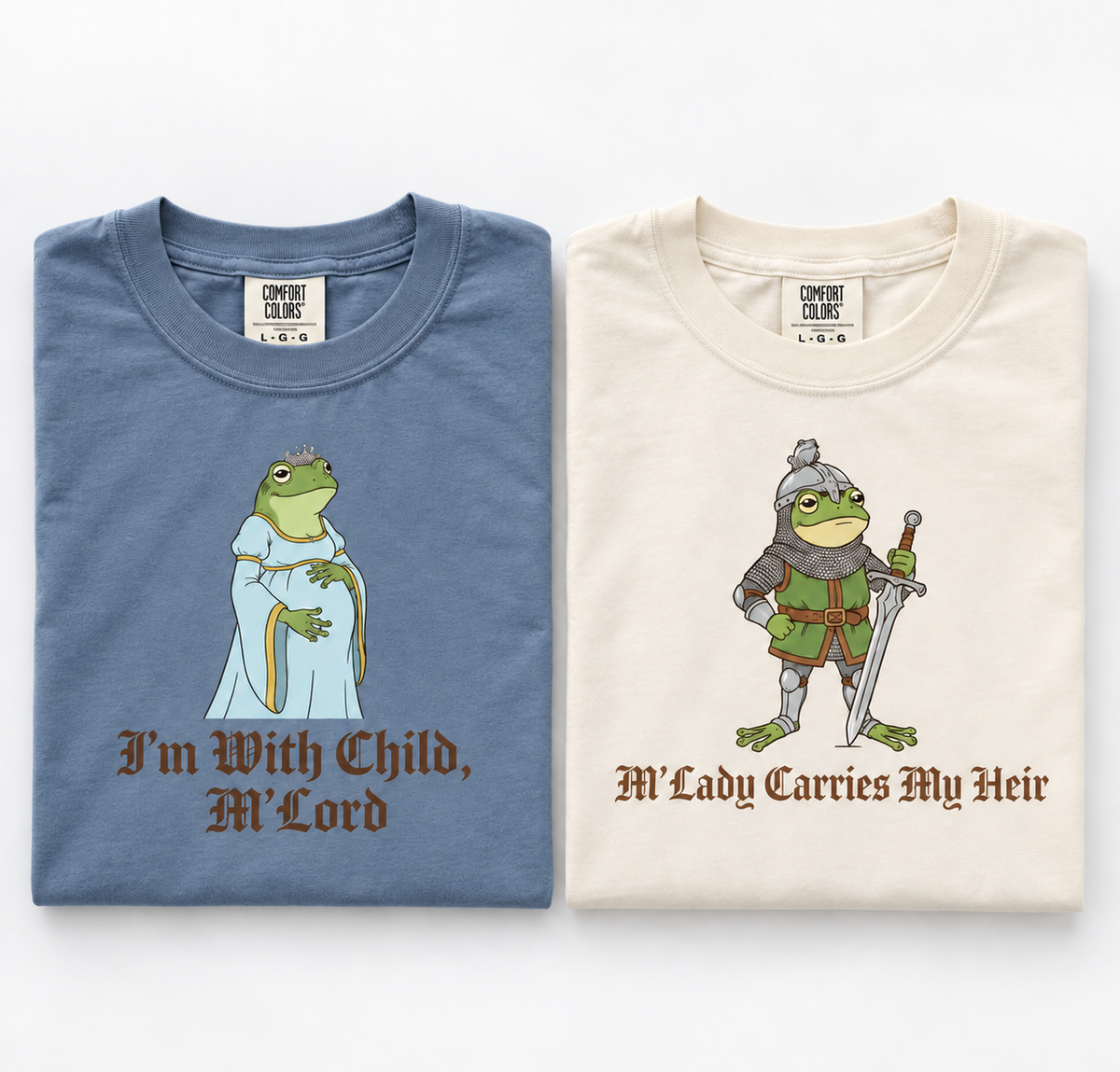 Funny Frog Pregnancy Shirt, New Mom Dad Gift,  Baby Shower Gift,Funny Baby Announcement T-Shirt,Matching We're Pregnant Shirts