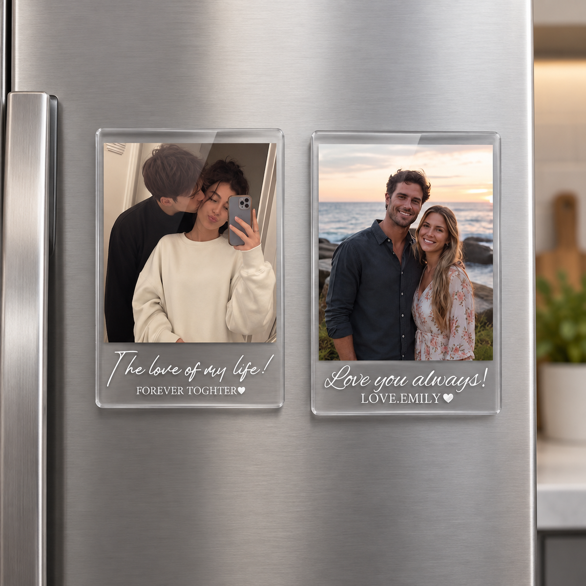 Personalized Car Sun Visor Photo Clip,Couple Anniversary Gift,Custom Picture Fridge Magnet, Drive Safe Dad Gift,Driver Keepsake Gift