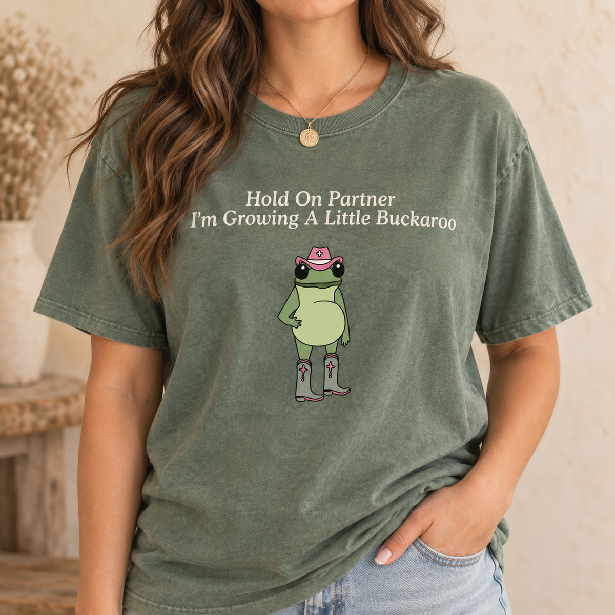 Funny Pregnancy Announcement Shirt, Western Frog Pregnancy Reveal Tee, First Time Mom Gift