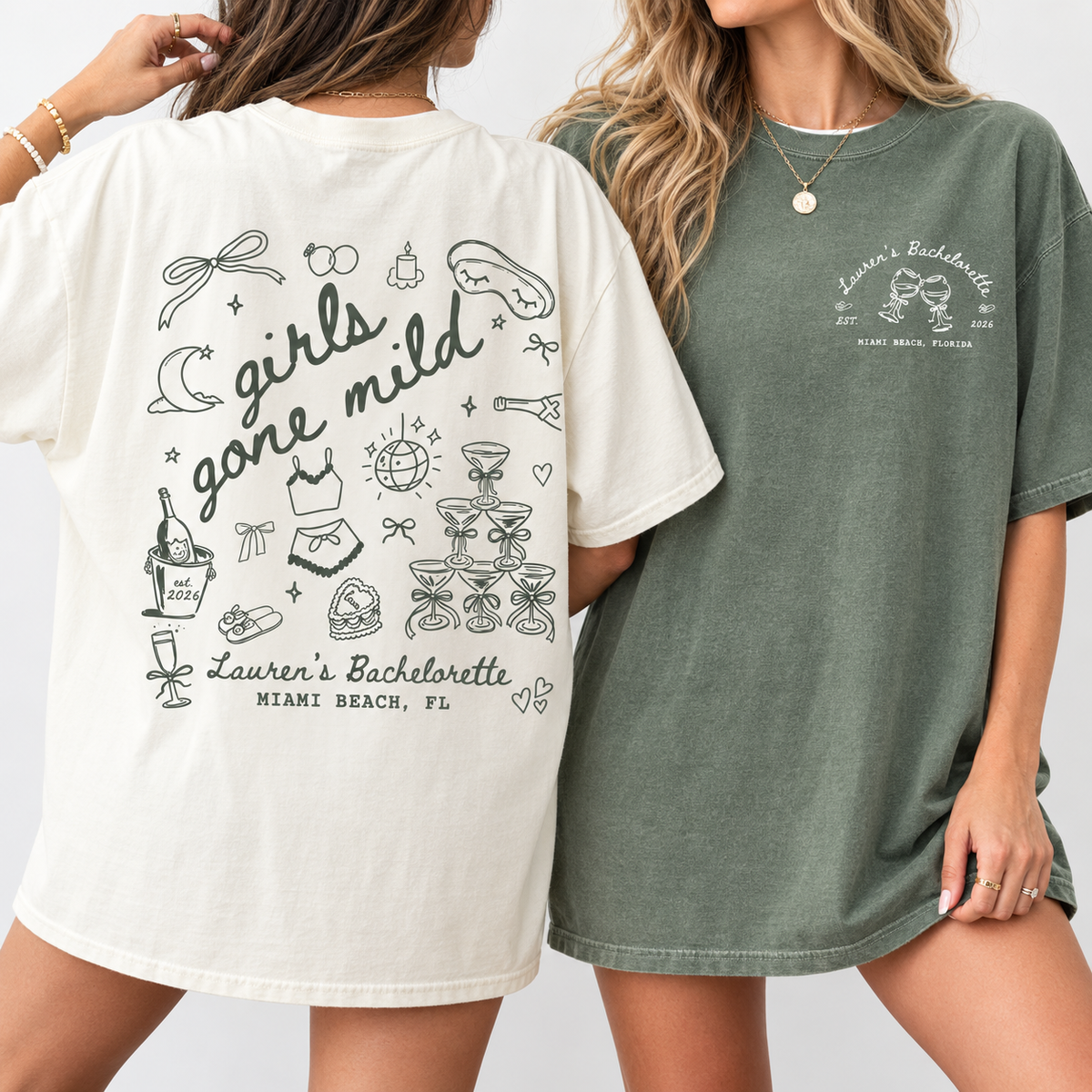 Girls Gone Mild Custom Bachelorette Shirt, Spa Party PJ Weekend Tee, Bridesmaid Girls Night Gift