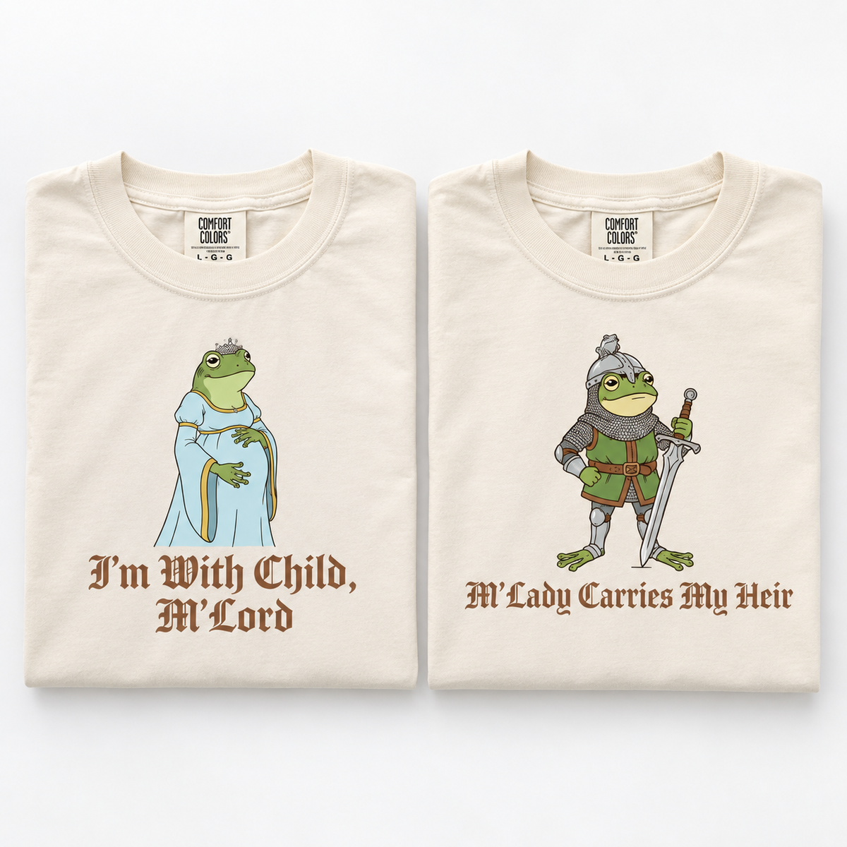 Funny Frog Pregnancy Shirt, New Mom Dad Gift,  Baby Shower Gift,Funny Baby Announcement T-Shirt,Matching We're Pregnant Shirts