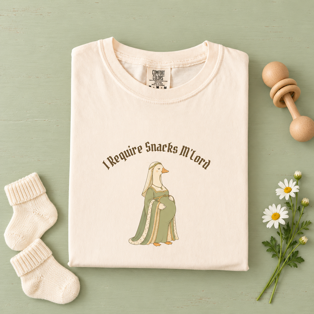 Funny Pregnancy Goose Matching Shirts, Medieval Expecting Mom and Dad Comfort Colors Tees, Pregnancy Gift for Couple