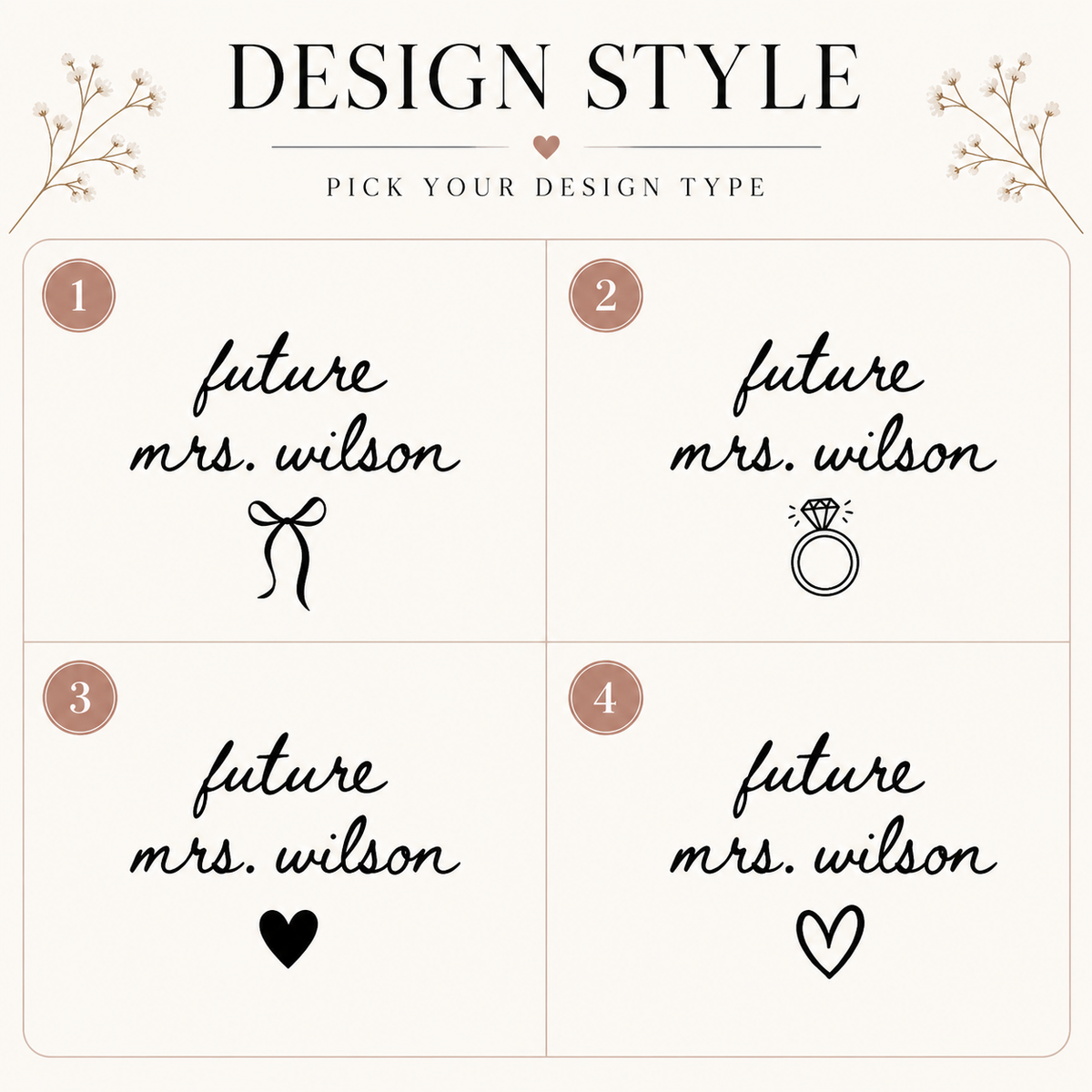 Personalized Striped Future Mrs Mug & Ornament – Custom Coffee Mug, Accent Mug, Bride-to-Be Engagement & Bridal Shower Gift
