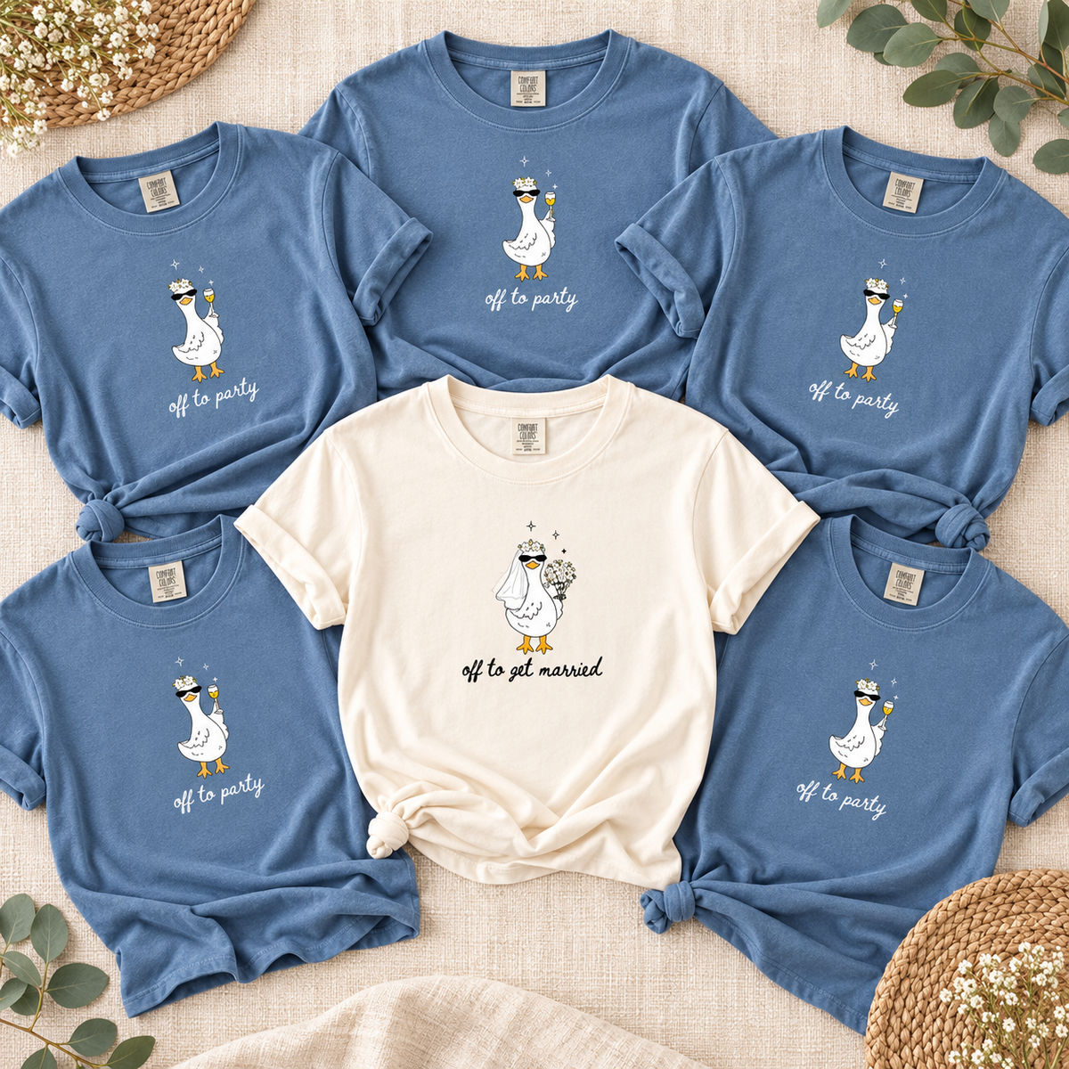 Funny Bride Squad Bachelorette Party Shirt, Off to Party Bridal Matching Shirt