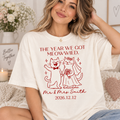 Personalized The Year We Got Meowied Shirt, Personalized Cat Wedding Tee, Funny Newlywed Couple Gift