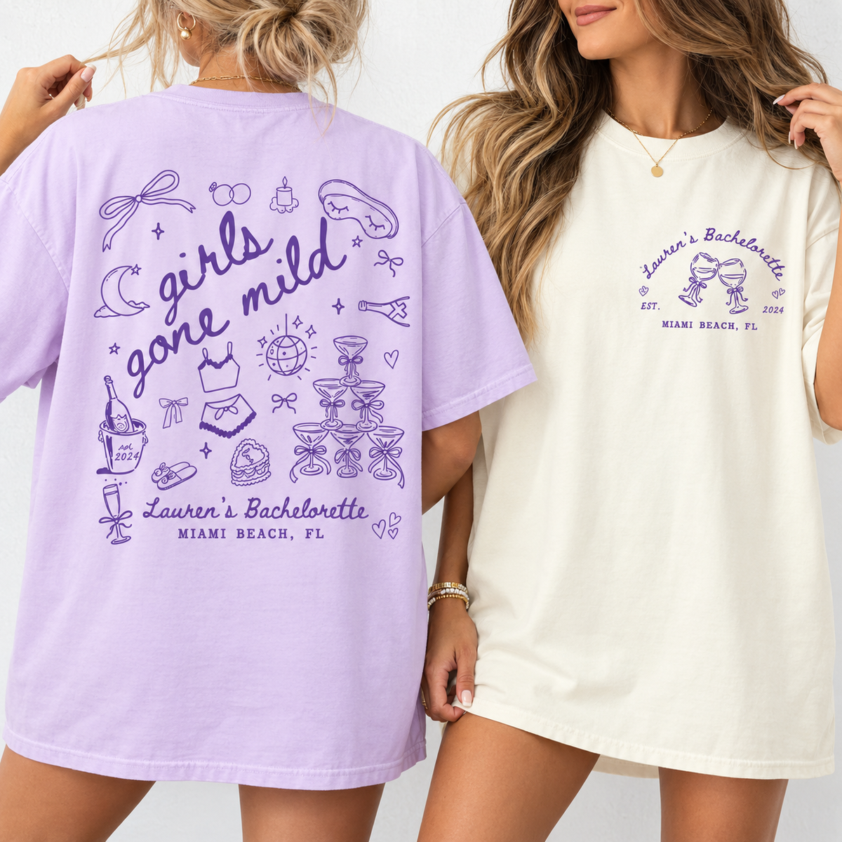 Girls Gone Mild Custom Bachelorette Shirt, Spa Party PJ Weekend Tee, Bridesmaid Girls Night Gift