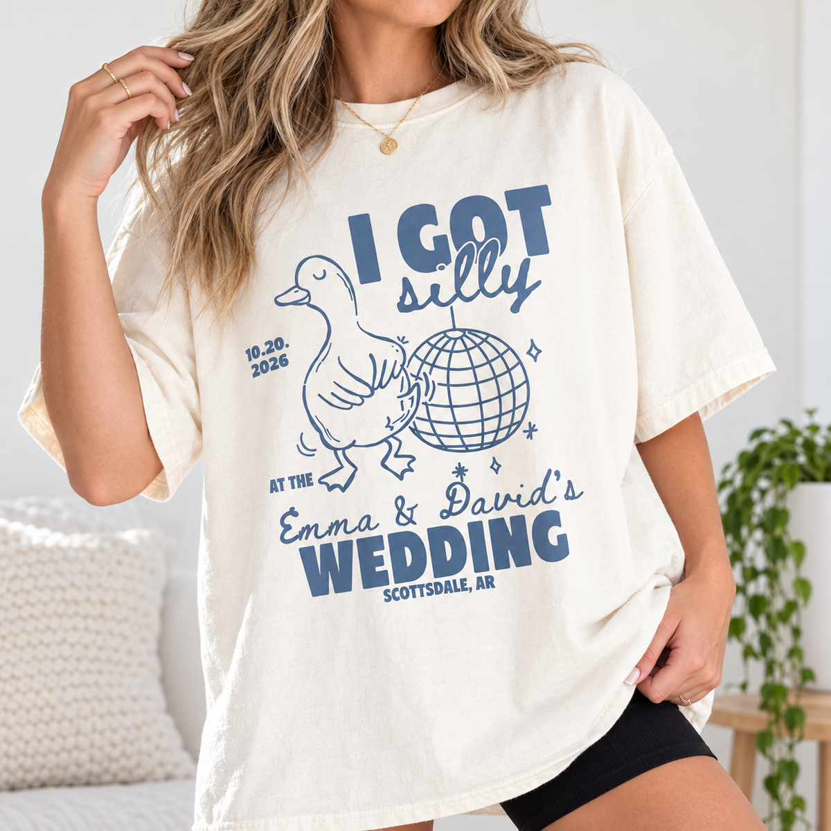 Custom Silly Goose Wedding Toss Shirt, Funny Wedding Guest Tee, Personalized Wedding Weekend Shirt