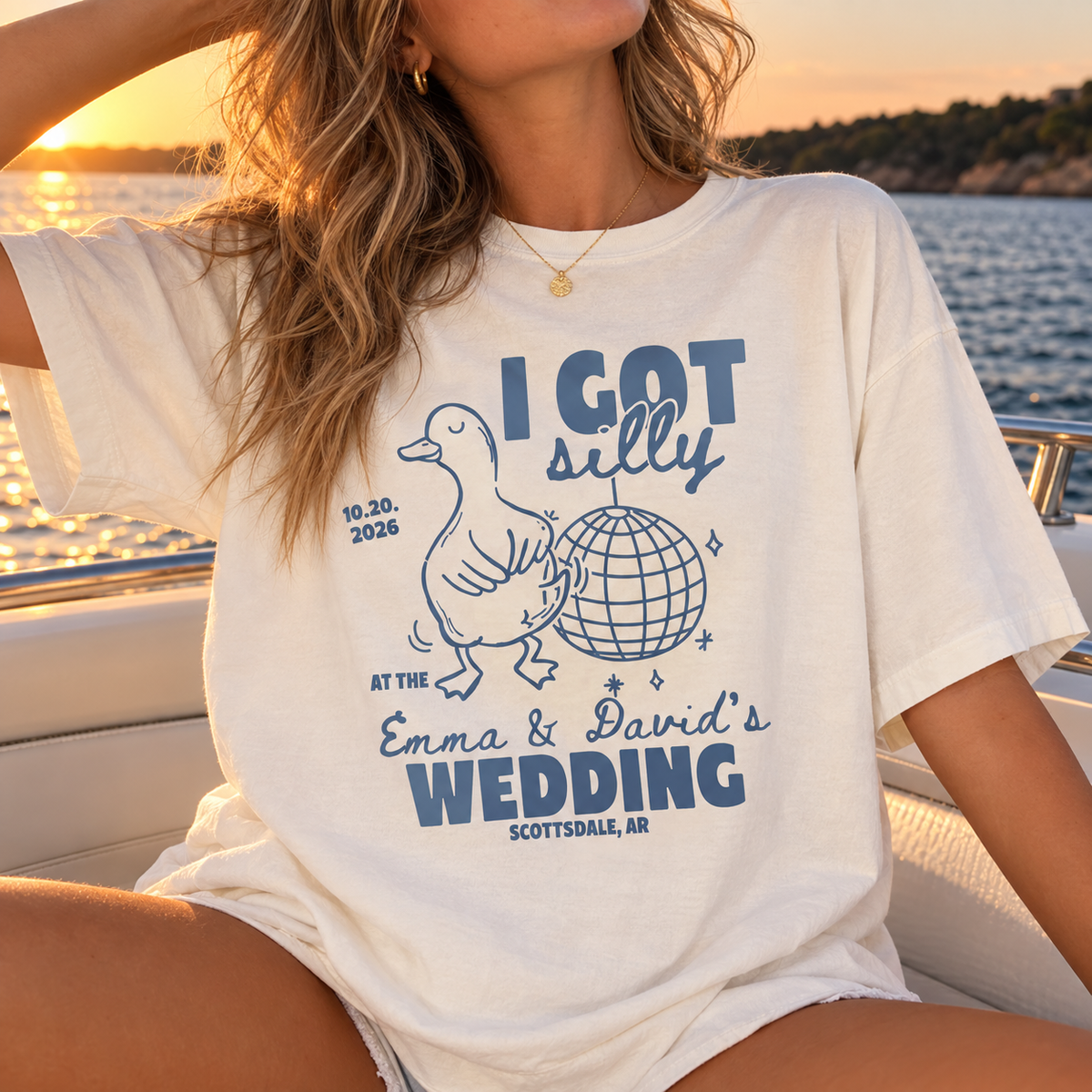 Custom Silly Goose Wedding Toss Shirt, Funny Wedding Guest Tee, Personalized Wedding Weekend Shirt