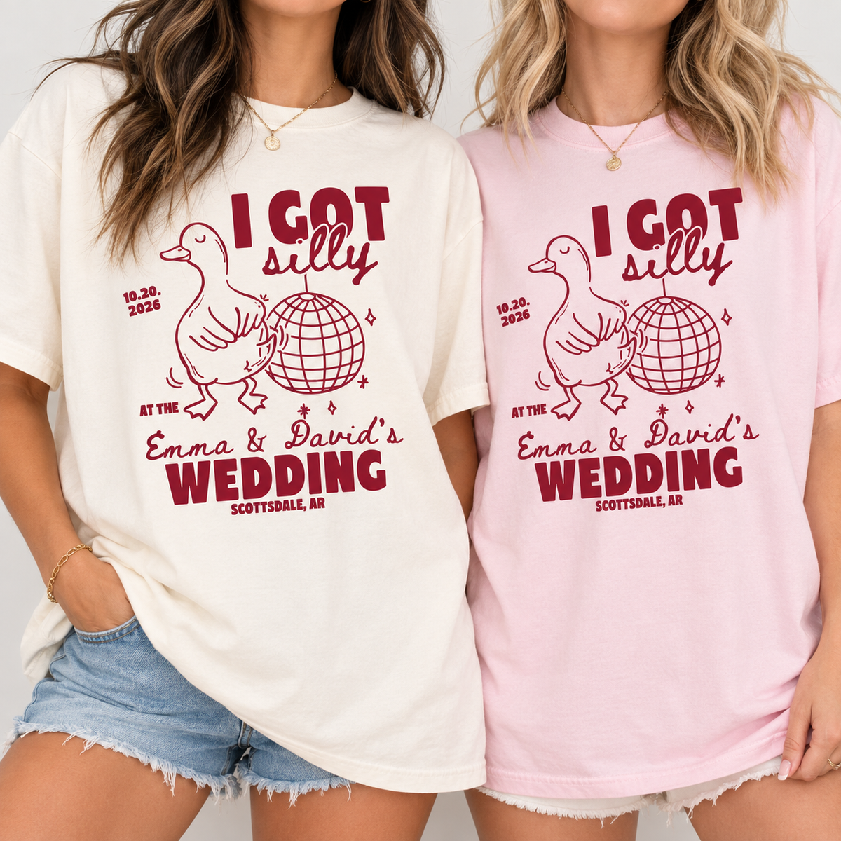Custom Silly Goose Wedding Toss Shirt, Funny Wedding Guest Tee, Personalized Wedding Weekend Shirt