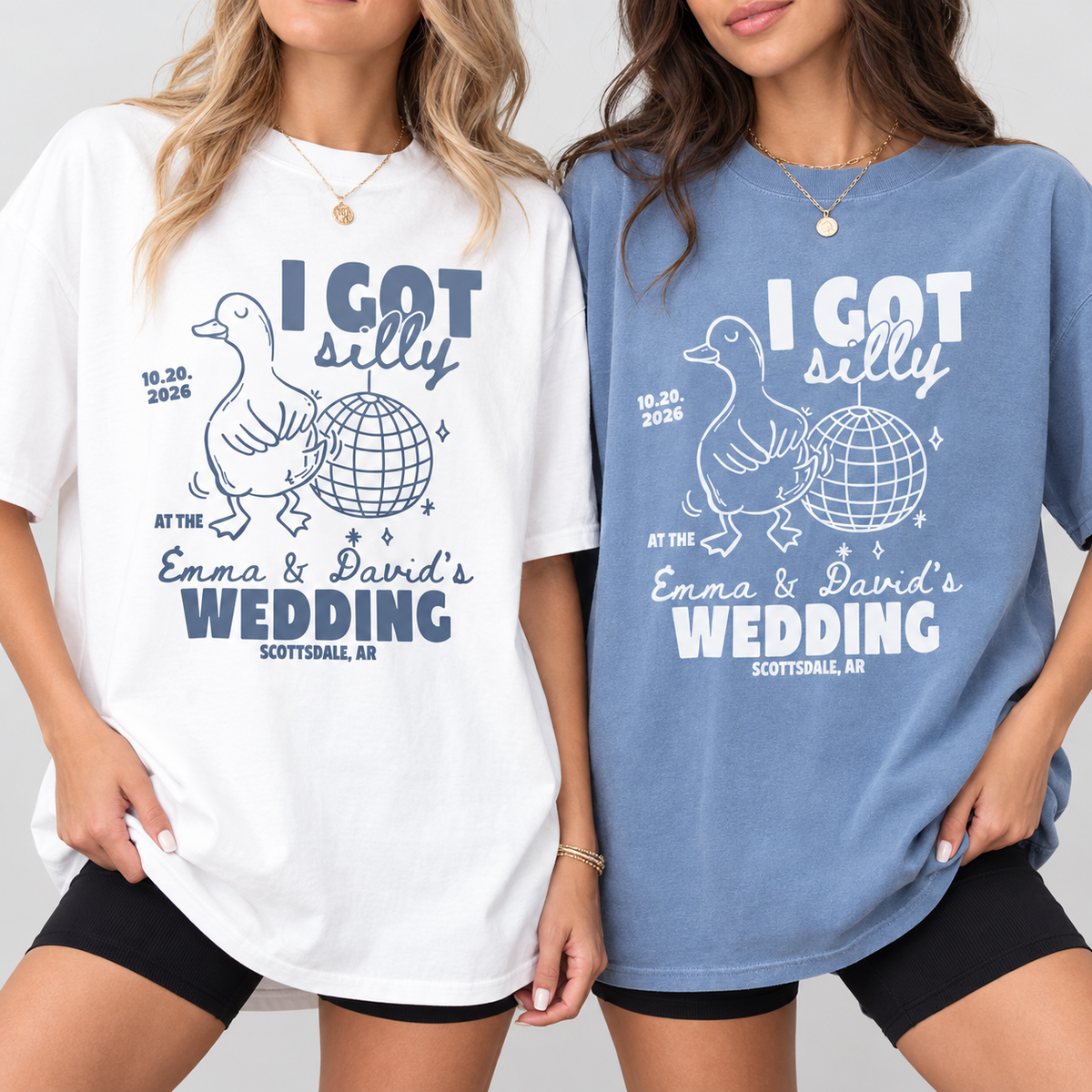 Custom Silly Goose Wedding Toss Shirt, Funny Wedding Guest Tee, Personalized Wedding Weekend Shirt