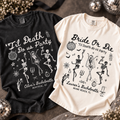 Bride or Die Bachelorette Party Shirts, Til Death Do Us Party Skeleton Tees, Gothic Bride Halloween Bach Gift