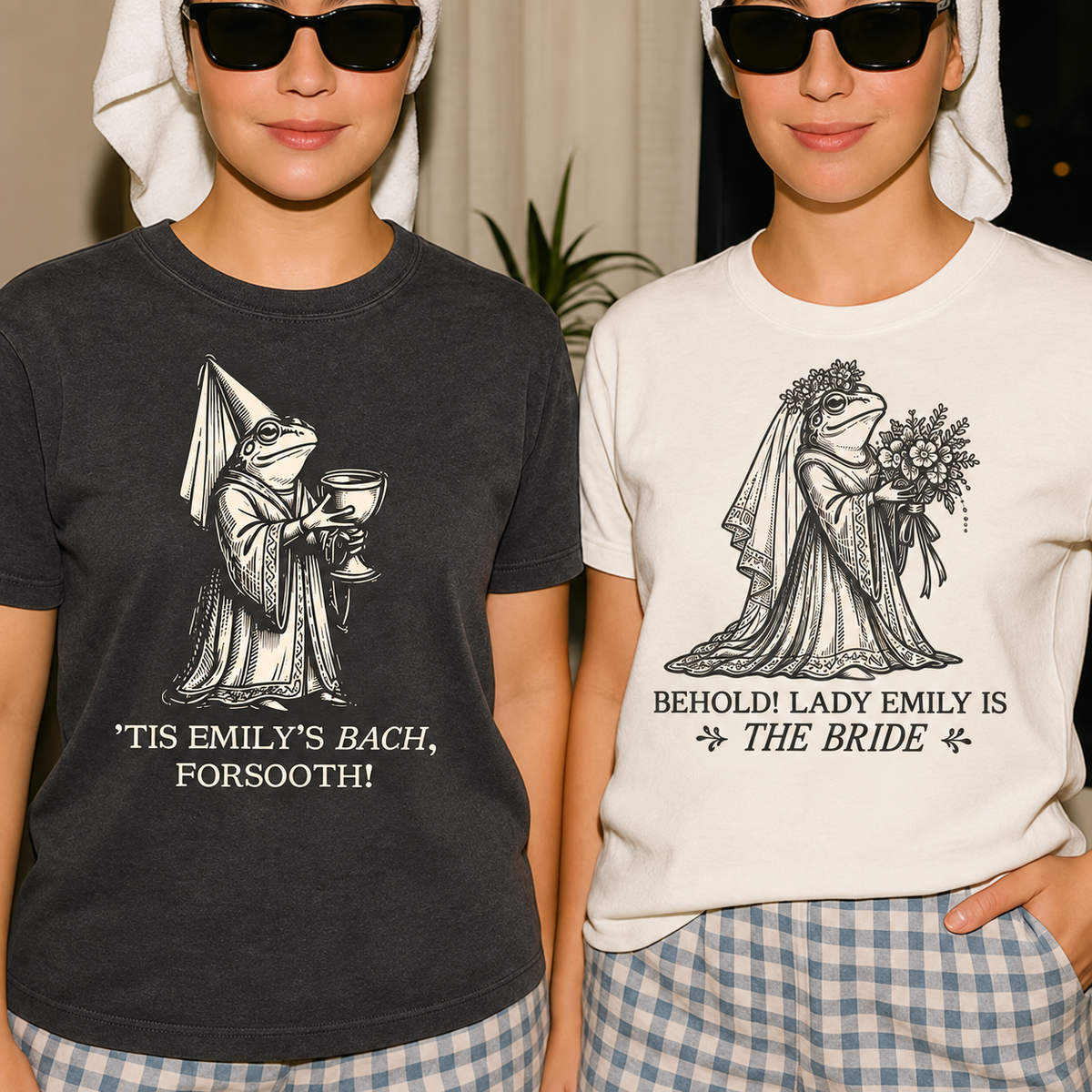 Medieval Frog Bachelorette Shirts, Renaissance Fair Bride & Crew Tees, Funny Romantasy Bridal Party Gift