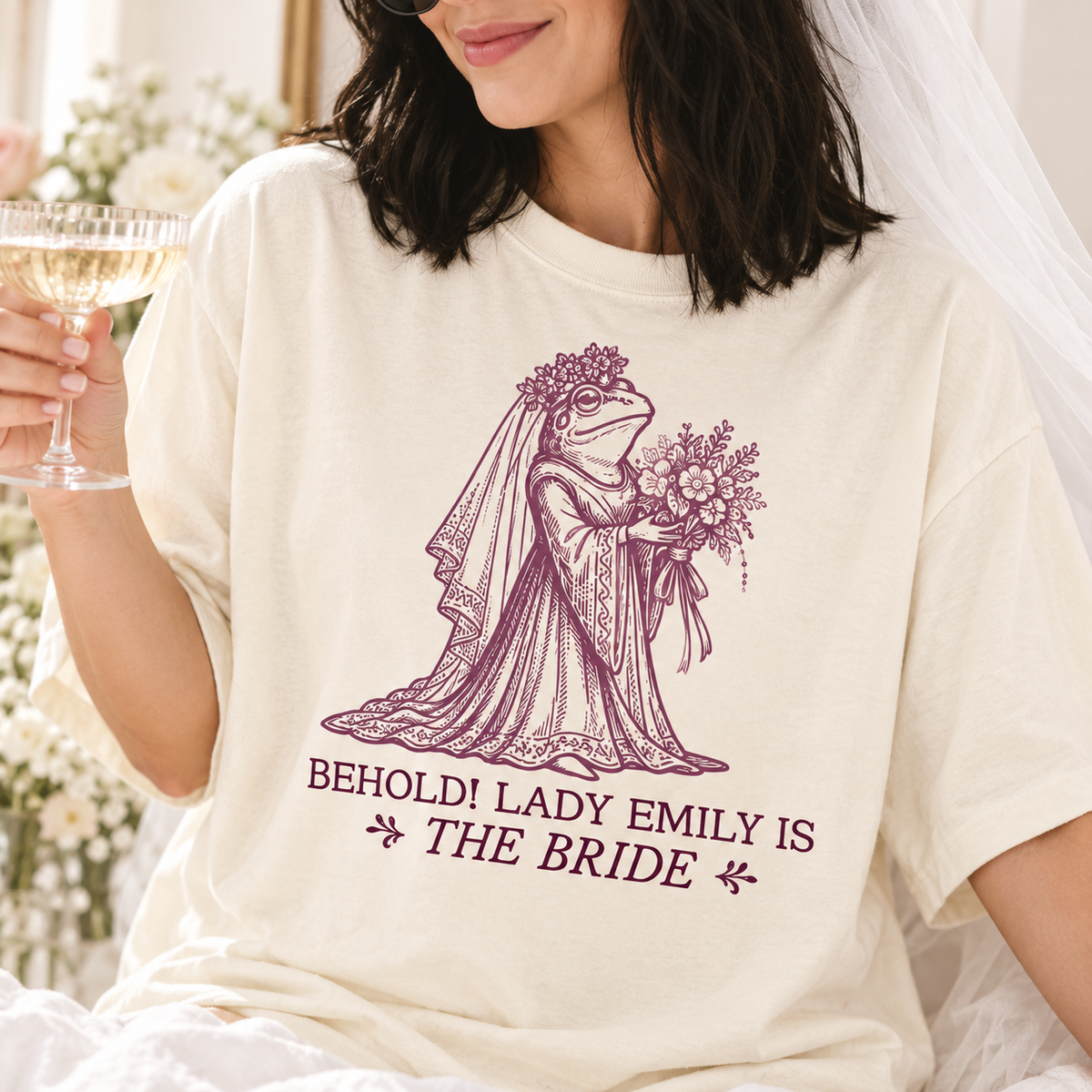 Medieval Frog Bachelorette Shirts, Renaissance Fair Bride & Crew Tees, Funny Romantasy Bridal Party Gift