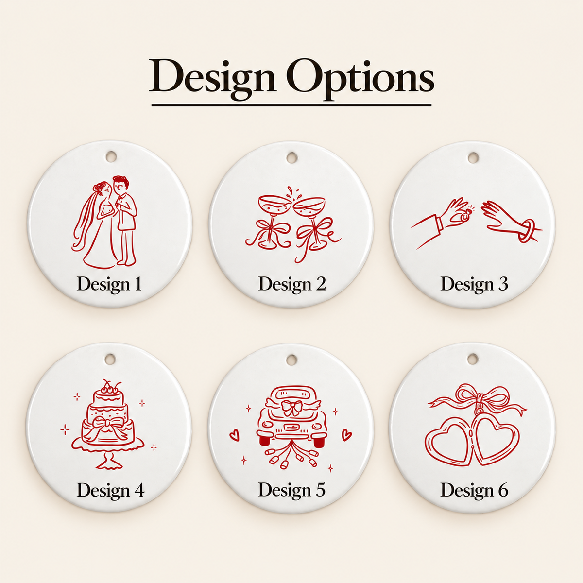 Personalized Engagement Ornament, Custom Couple Names & Date Ceramic Keepsake, Wedding & Newlywed Gift