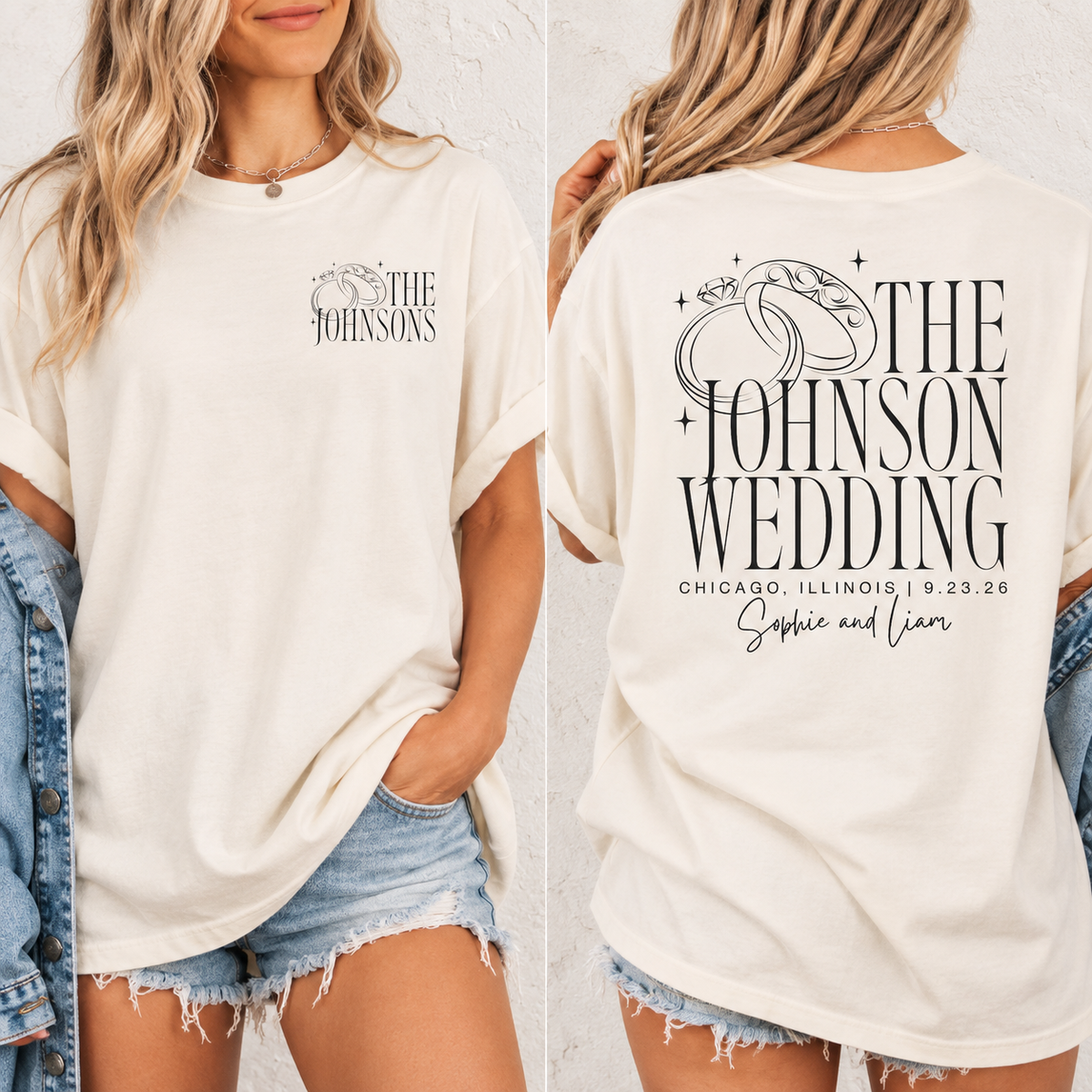 Personalized Wedding Shirts, Custom Bridal Party Tees, Matching Family Wedding Shirts, Wedding Party Favor