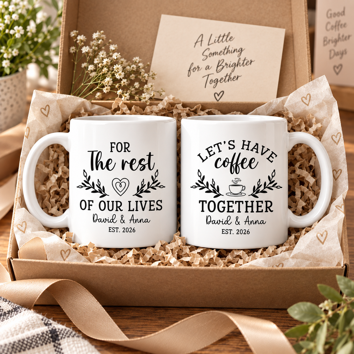 Let's Have Coffee Together Mug, Couples Coffee Set, Wedding Couple Mugs, Engagement Gift, Husband and Wife Coffee Mugs, Mr Mrs Gifts