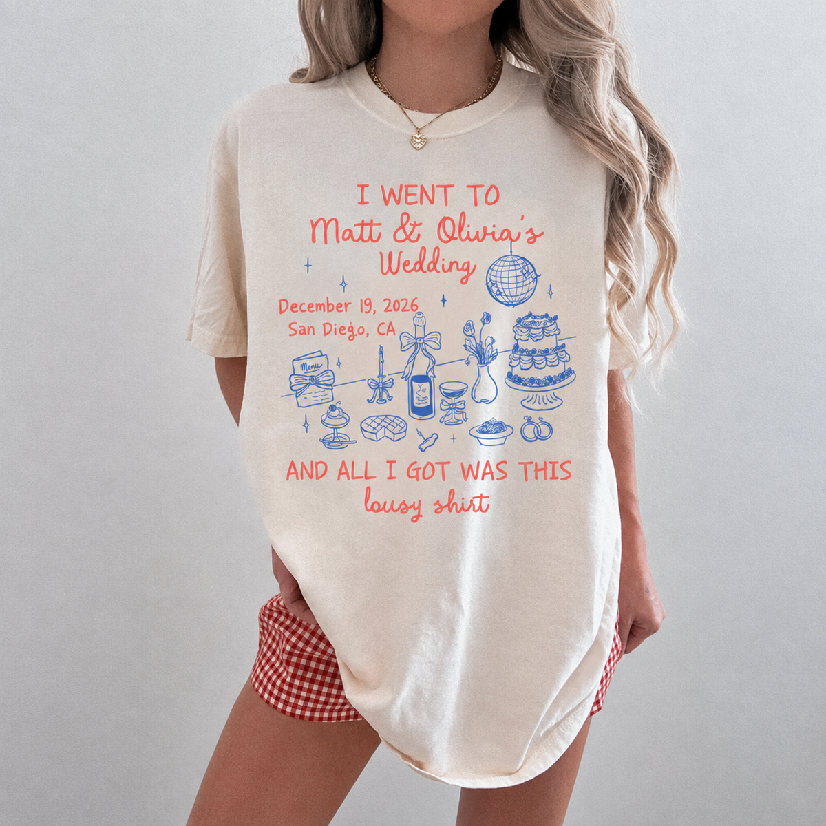 Custom Wedding Favor Shirt, Funny Wedding Toss Tee, Personalized Guest & Bridal Party Shirt, Newlywed Gift