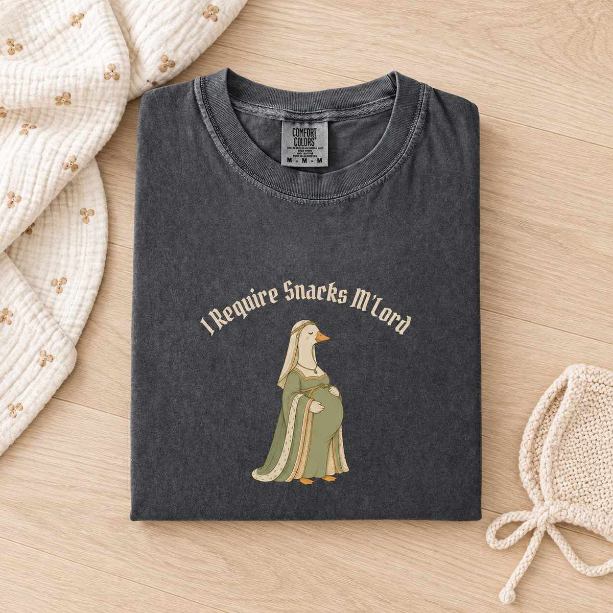 Funny Pregnancy Goose Matching Shirts, Medieval Expecting Mom and Dad Comfort Colors Tees, Pregnancy Gift for Couple