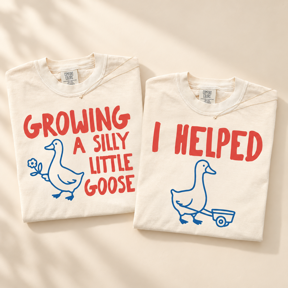 Comfort Colors Matching Mom Dad Couples Shirt, Goose Mama T-Shirt, Pregnancy Announcement Tee, New Expecting Parents Outfit Gift Baby Shower
