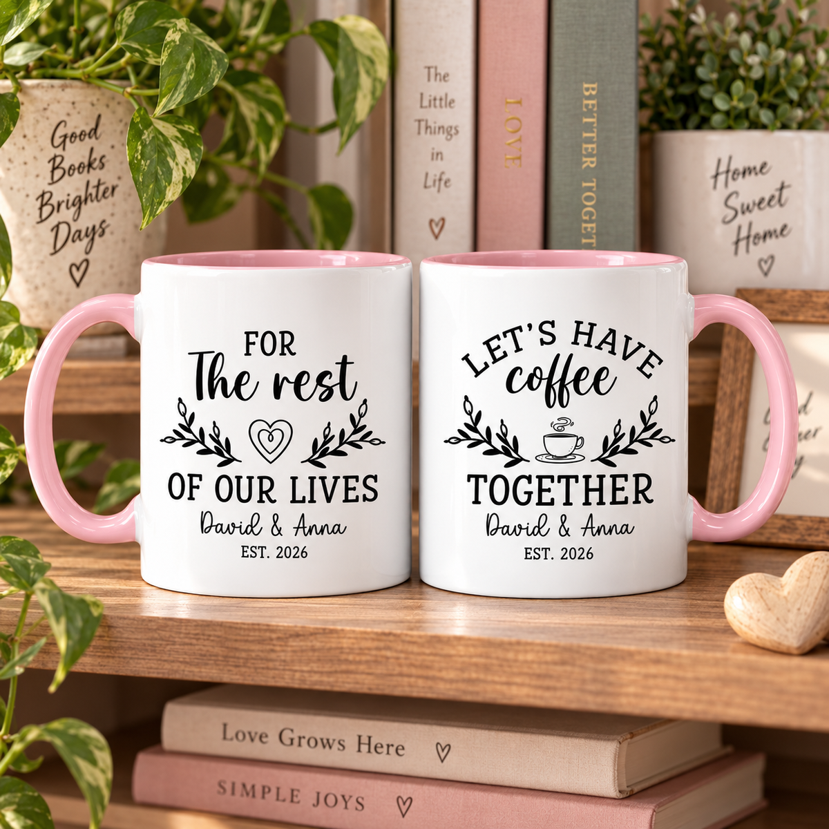 Let's Have Coffee Together Mug, Couples Coffee Set, Wedding Couple Mugs, Engagement Gift, Husband and Wife Coffee Mugs, Mr Mrs Gifts