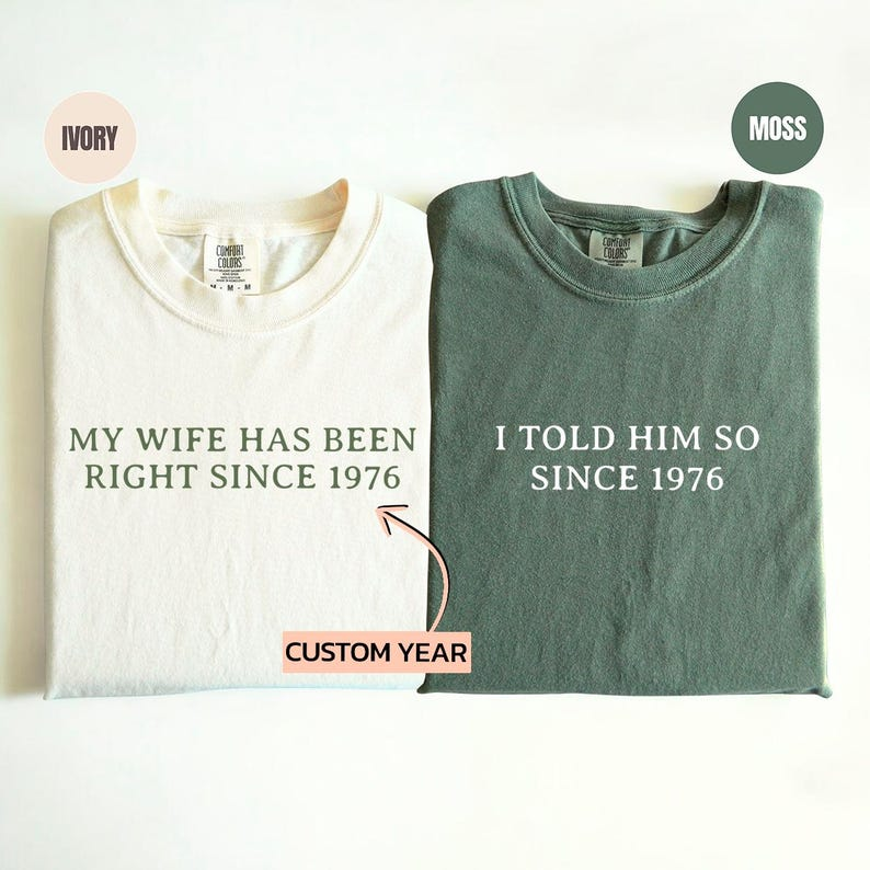 Funny 50th Anniversary Gifts, 50th Wedding Anniversary Tshirts For Parents, Personalized Anniversary Year, Funny Couple Gifts