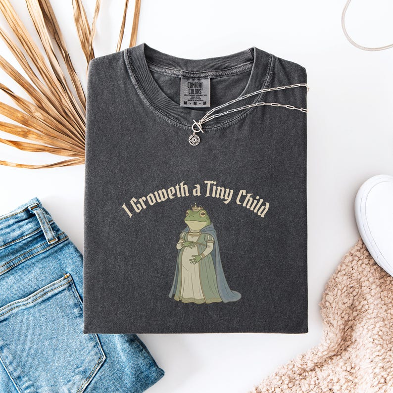 Funny Pregnancy Frog Shirts, Matching Medieval Frog Couple Tees, Expecting Mom Dad Gift